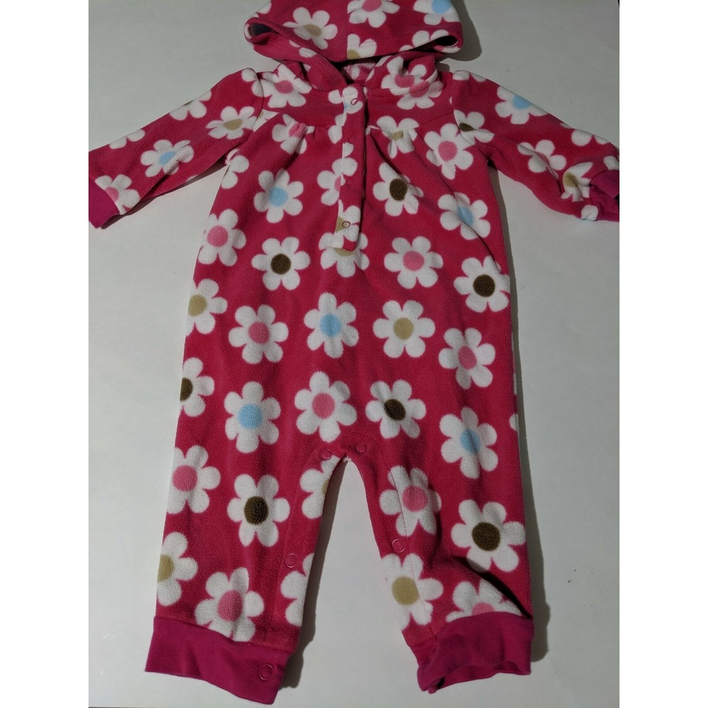 Carter's Baby Girl Winter Warm Fleece 1 Piece Suit Size 6 Months
